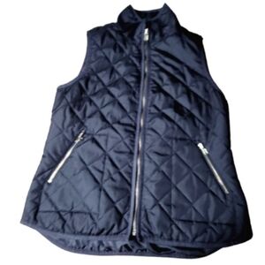 Old Navy Women's Black Quilted Zip-Front Vest. XS